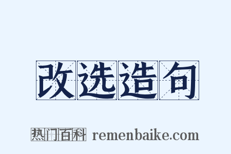 改选造句是什么意思的图片